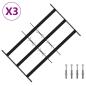 Preview: Sicherheitsgitter für Fenster mit 3 Querstangen 3 stk. 43-74 cm