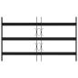 Preview: Sicherheitsgitter für Fenster mit 3 Querstangen 3 stk. 43-74 cm