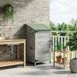 Preview: ARDEBO.de - Gartenschuppen Grau 59 x 56 x 113,5 cm Massivholz aus Fichte