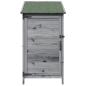 Preview: Gartenschuppen Grau 59 x 56 x 113,5 cm Massivholz aus Fichte