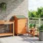 Preview: ARDEBO.de - Gartenschuppen Braun 59 x 56 x 113,5 cm Massivholz aus Fichte