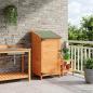 Preview: Gartenschuppen Braun 59 x 56 x 113,5 cm Massivholz aus Fichte