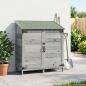 Preview: ARDEBO.de - Gartenschuppen Grau 106,5 x 56 x 113,5 cm Massivholz aus Fichte