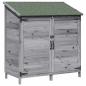 Preview: Gartenschuppen Grau 106,5 x 56 x 113,5 cm Massivholz aus Fichte