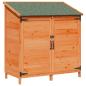 Preview: Gartenschuppen mit Dach mit Schloss Braun 106,5 x 56 x 113,5 cm