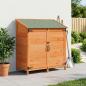 Preview: Gartenschuppen mit Dach mit Schloss Braun 106,5 x 56 x 113,5 cm