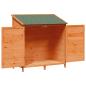 Preview: Gartenschuppen mit Dach mit Schloss Braun 106,5 x 56 x 113,5 cm