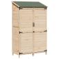 Preview: Gartenschuppen Natur 106,5 x 56 x 176 cm Massivholz aus Fichte