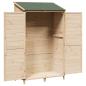 Preview: Gartenschuppen Natur 106,5 x 56 x 176 cm Massivholz aus Fichte