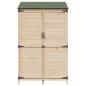 Preview: Gartenschuppen Natur 106,5 x 56 x 176 cm Massivholz aus Fichte