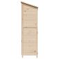 Preview: Gartenschuppen Natur 106,5 x 56 x 176 cm Massivholz aus Fichte