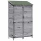 Preview: Gartenschuppen Grau 106 x 56 x 176,5 cm Massivholz aus Fichte