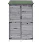 Preview: Gartenschuppen Grau 106 x 56 x 176,5 cm Massivholz aus Fichte