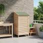 Preview: ARDEBO.de - Gartenschuppen Natur 59 x 56 x 113,5 cm Massivholz aus Fichte