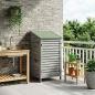 Preview: ARDEBO.de - Gartenschuppen Grau 59 x 56 x 113,5 cm Massivholz aus Fichte