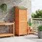 Preview: ARDEBO.de - Gartenschuppen Braun 59 x 56 x 176 cm Massivholz aus Fichte