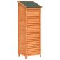 Preview: Gartenschuppen Braun 59 x 56 x 176 cm Massivholz aus Fichte