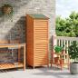 Preview: Gartenschuppen Braun 59 x 56 x 176 cm Massivholz aus Fichte
