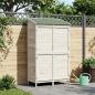 Preview: Gartenschuppen Weiß 106 x 56 x 176,5 cm Massivholz aus Fichte