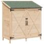 Preview: Gartenschuppen Natur 106 x 56 x 113,5 cm Massivholz aus Fichte