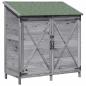 Preview: Gartenschuppen Grau 106 x 56 x 113,5 cm Massivholz aus Fichte