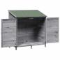 Preview: Gartenschuppen Grau 106 x 56 x 113,5 cm Massivholz aus Fichte