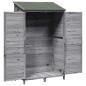 Preview: Gartenschuppen Grau 106 x 56 x 176,5 cm Massivholz aus Fichte