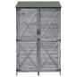 Preview: Gartenschuppen Grau 106 x 56 x 176,5 cm Massivholz aus Fichte