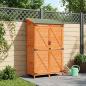 Preview: ARDEBO.de - Gartenschuppen Braun 106 x 56 x 176,5 cm Massivholz aus Fichte