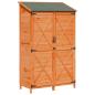 Preview: Gartenschuppen Braun 106 x 56 x 176,5 cm Massivholz aus Fichte