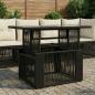Preview: Garten Lifting Up Tisch Schwarz 100 x 55 x 37 cm