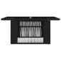 Preview: Garten Lifting Up Tisch Schwarz 100 x 55 x 37 cm