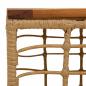 Preview: Gartentisch Natur 55 x 55 x 37 cm PE Rattan und Glas