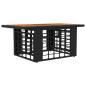 Preview: Garten Lifting Up Tisch Schwarz und Natur 100 x 55 x 37 cm