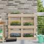 Preview: ARDEBO.de - Blumenboxen für Euro-Paletten 24 stk. Schwarz Polypropylen