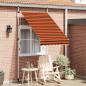 Preview: ARDEBO.de - Einziehbare Markise Handbetrieben 150 cm Orange und Braun