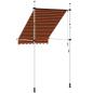 Preview: Einziehbare Markise Handbetrieben 150 cm Orange und Braun