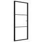 Preview: Innentür ESG Glas und Aluminium 83x201,5 cm Schwarz