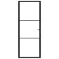 Preview: Innentür ESG Glas und Aluminium 83x201,5 cm Schwarz