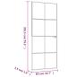 Preview: Innentür Weiß 83x201,5 cm Hartglas & Aluminium Schlank