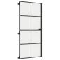 Preview: Innentür Schlank Schwarz 93x201,5 cm Hartglas & Aluminium