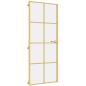 Preview: Innentür Schlank Golden 83x201,5 cm Hartglas und Aluminium
