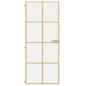 Preview: Innentür Schlank Golden 83x201,5 cm Hartglas und Aluminium