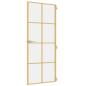 Preview: Innentür Schlank Golden 83x201,5 cm Hartglas und Aluminium