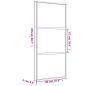 Preview: Schiebetür Golden 90x205 cm Matt ESG-Glas und Aluminium
