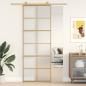 Preview: ARDEBO.de - Schiebetür Golden 76x205 cm Matt ESG-Glas und Aluminium