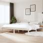 Preview: ARDEBO.de - Bedframe massief grenenhout wit 160x200 cm
