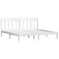 Preview: Bedframe massief grenenhout wit 160x200 cm