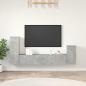 Preview: ARDEBO.de - 4-tlg. TV-Schrank-Set Betongrau Holzwerkstoff