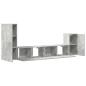 Preview: 4-tlg. TV-Schrank-Set Betongrau Holzwerkstoff